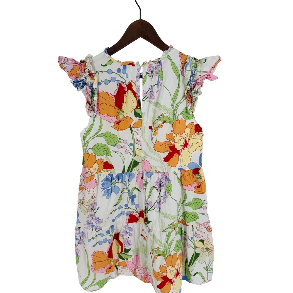 Sugarlips Floral Cotton Fit and Flare Sundress Size Small Botanical Garden Party - Picture 2 of 7